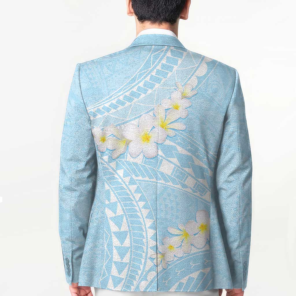 Polynesian Vintage Floral Blazer Azure Motifs - Polynesian Pride