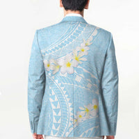 Polynesian Vintage Floral Blazer Azure Motifs - Polynesian Pride
