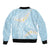 Polynesian Vintage Floral Bomber Jacket Azure Motifs - Polynesian Pride