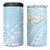 Polynesian Vintage Floral 4 in 1 Can Cooler Tumbler Azure Motifs - Polynesian Pride