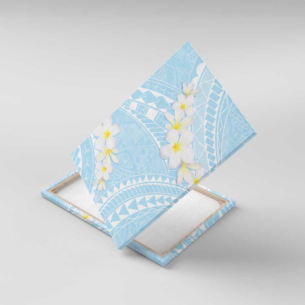 Polynesian Vintage Floral Canvas Wall Art Azure Motifs - Polynesian Pride