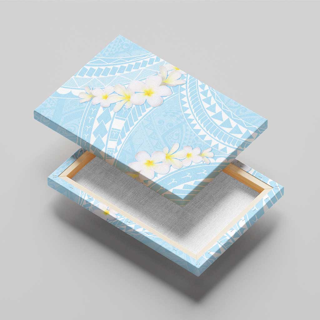 Polynesian Vintage Floral Canvas Wall Art Azure Motifs - Polynesian Pride