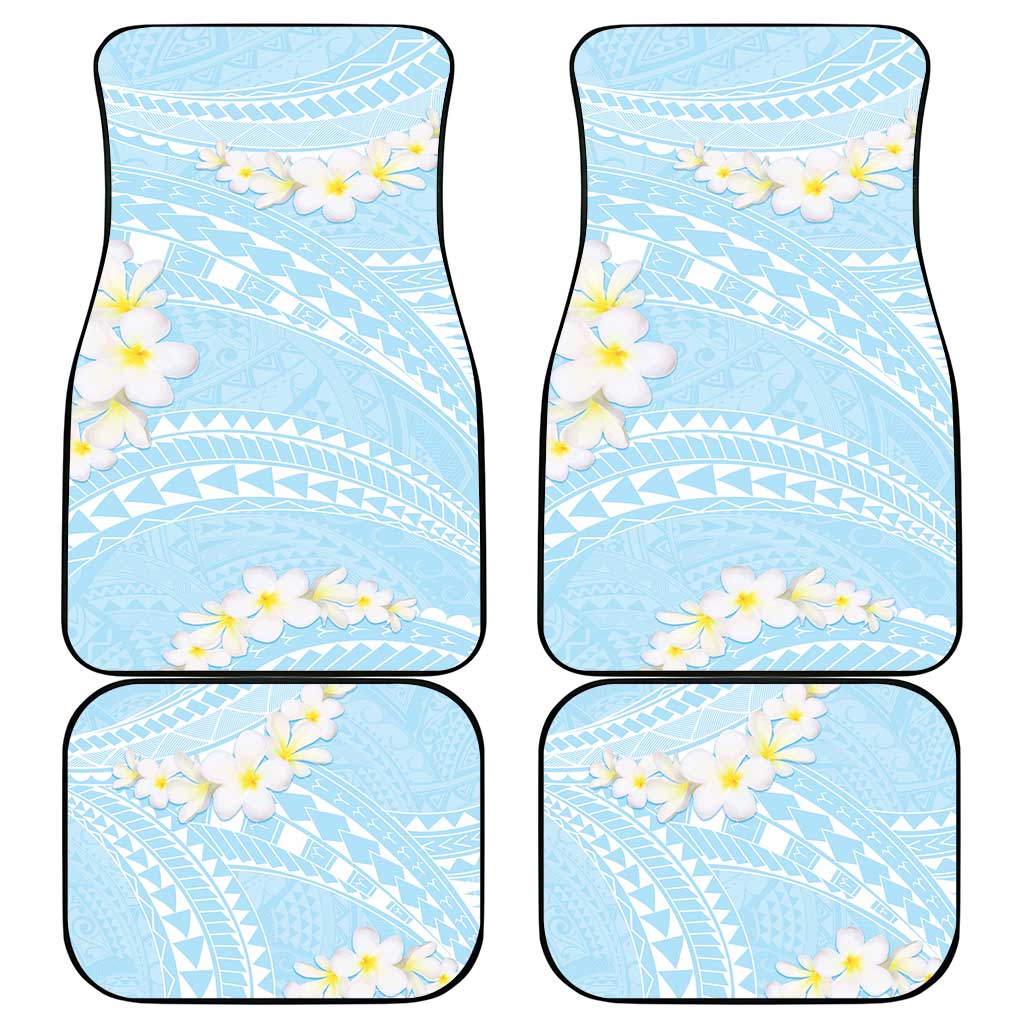 Polynesian Vintage Floral Car Mats Azure Motifs - Polynesian Pride