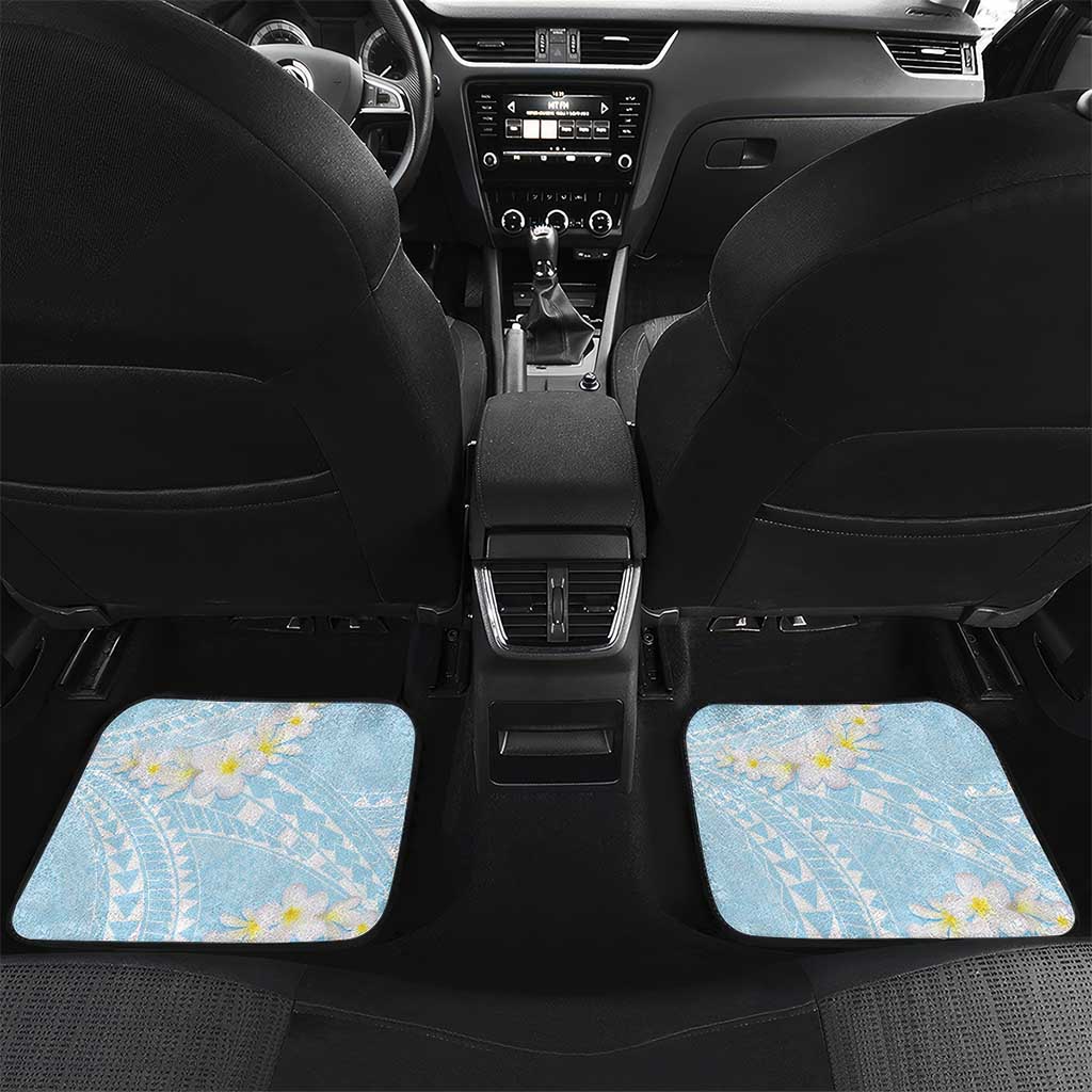 Polynesian Vintage Floral Car Mats Azure Motifs - Polynesian Pride