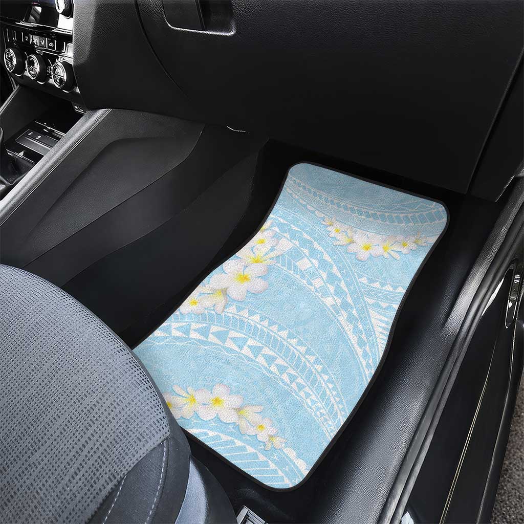 Polynesian Vintage Floral Car Mats Azure Motifs - Polynesian Pride
