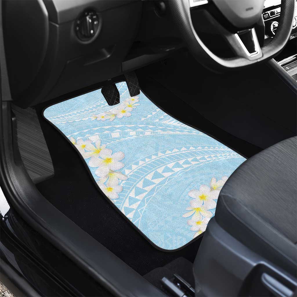 Polynesian Vintage Floral Car Mats Azure Motifs - Polynesian Pride