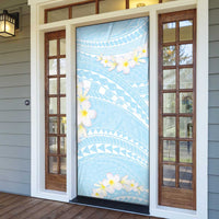 Polynesian Vintage Floral Door Cover Azure Motifs - Polynesian Pride