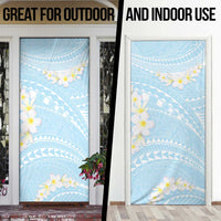 Polynesian Vintage Floral Door Cover Azure Motifs - Polynesian Pride
