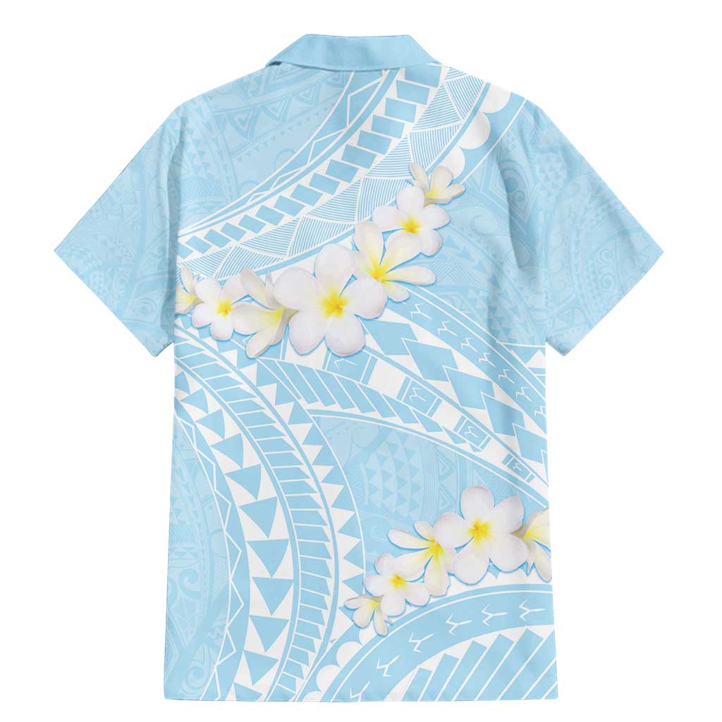 Polynesian Vintage Floral Family Matching Mermaid Dress and Hawaiian Shirt Azure Motifs - Polynesian Pride