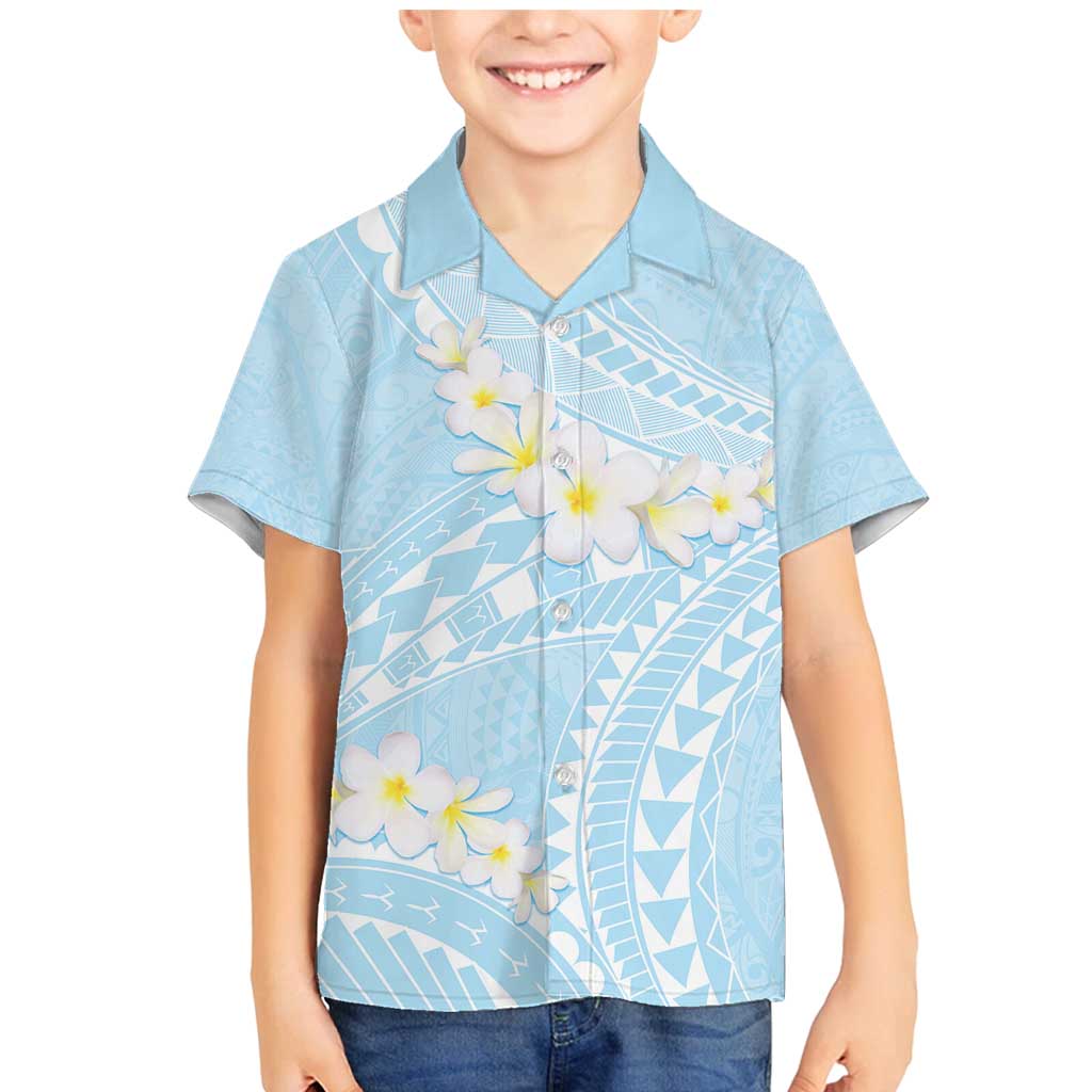 Polynesian Vintage Floral Family Matching Mermaid Dress and Hawaiian Shirt Azure Motifs - Polynesian Pride