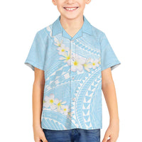Polynesian Vintage Floral Family Matching Puletasi and Hawaiian Shirt Azure Motifs - Polynesian Pride