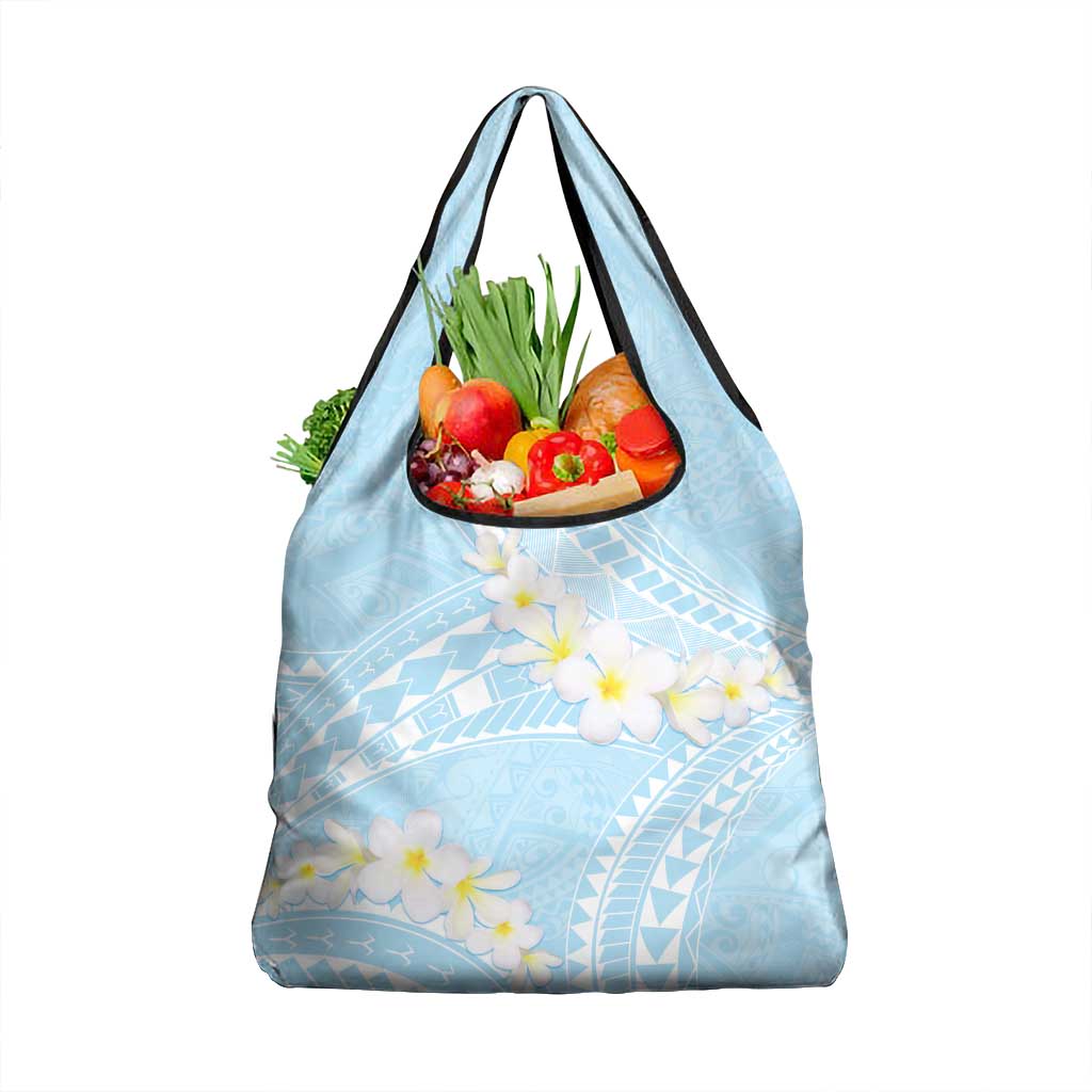 Polynesian Vintage Floral Grocery Bag Azure Motifs - Polynesian Pride