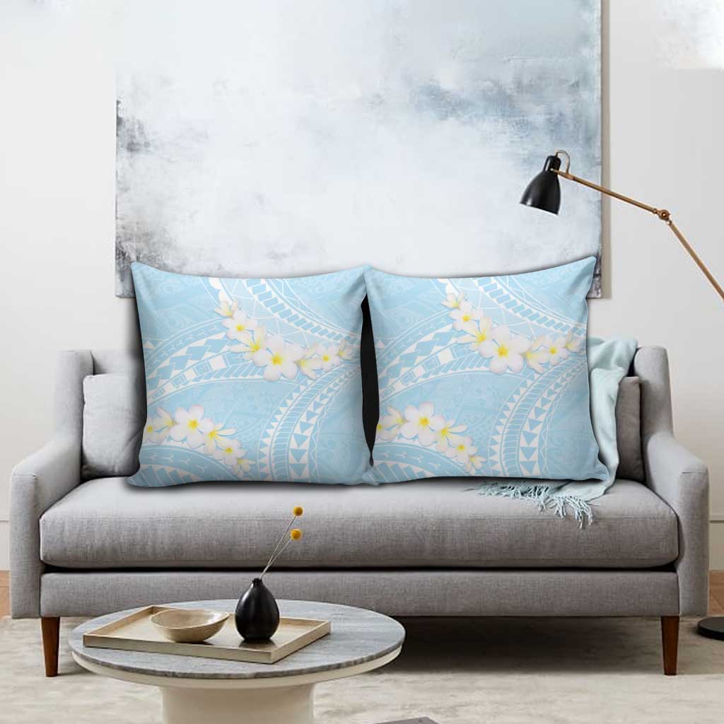 Polynesian Vintage Floral Pillow Cover Azure Motifs - Polynesian Pride