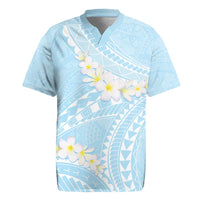 Polynesian Vintage Floral Rugby Jersey Azure Motifs - Polynesian Pride