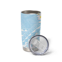 Polynesian Vintage Floral Tumbler Cup Azure Motifs - Polynesian Pride