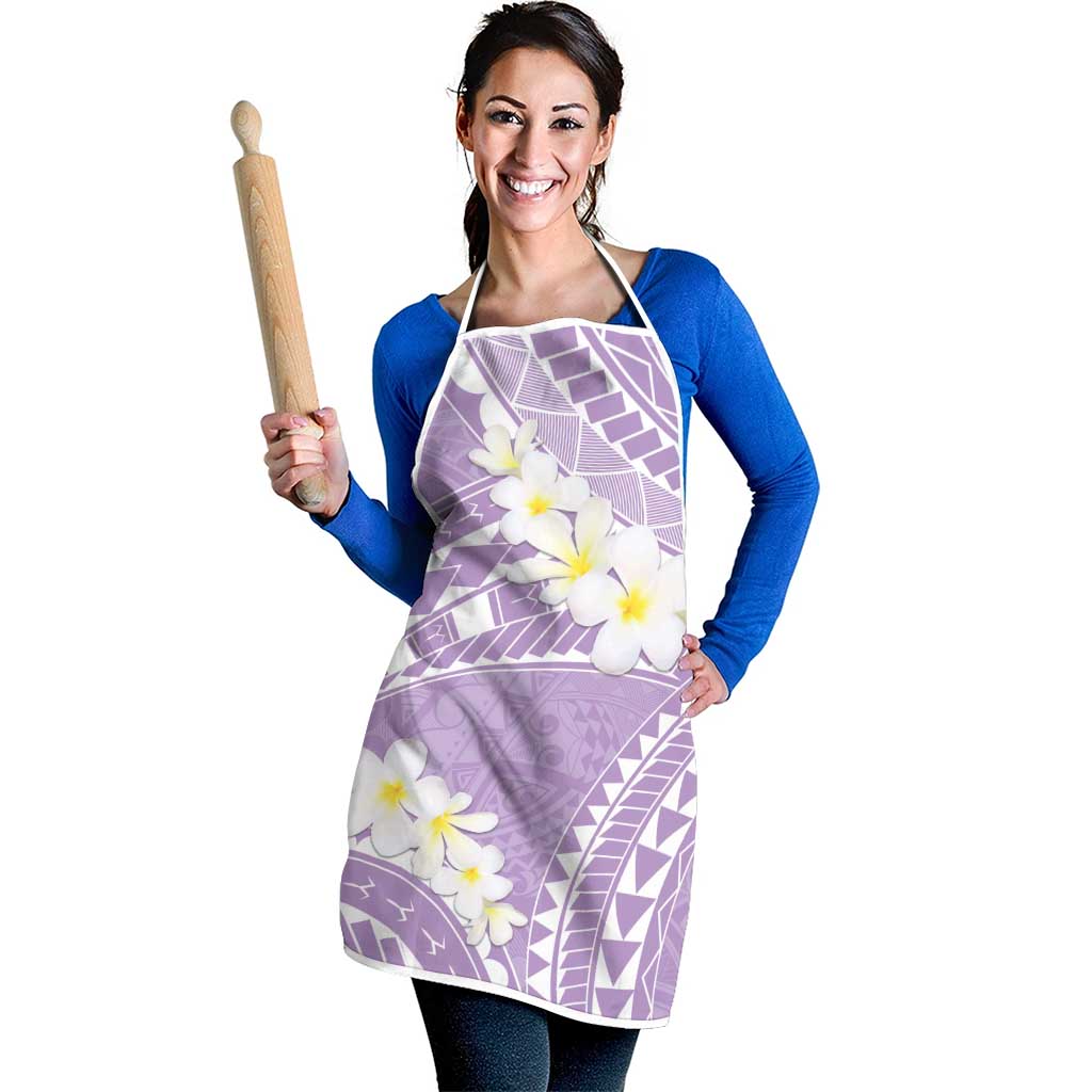 Polynesian Vintage Floral Apron Lavender Motifs - Polynesian Pride