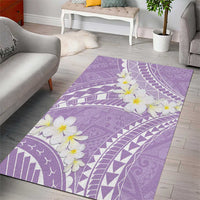Polynesian Vintage Floral Area Rug Lavender Motifs - Polynesian Pride