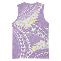 Polynesian Vintage Floral Basketball Jersey Lavender Motifs - Polynesian Pride