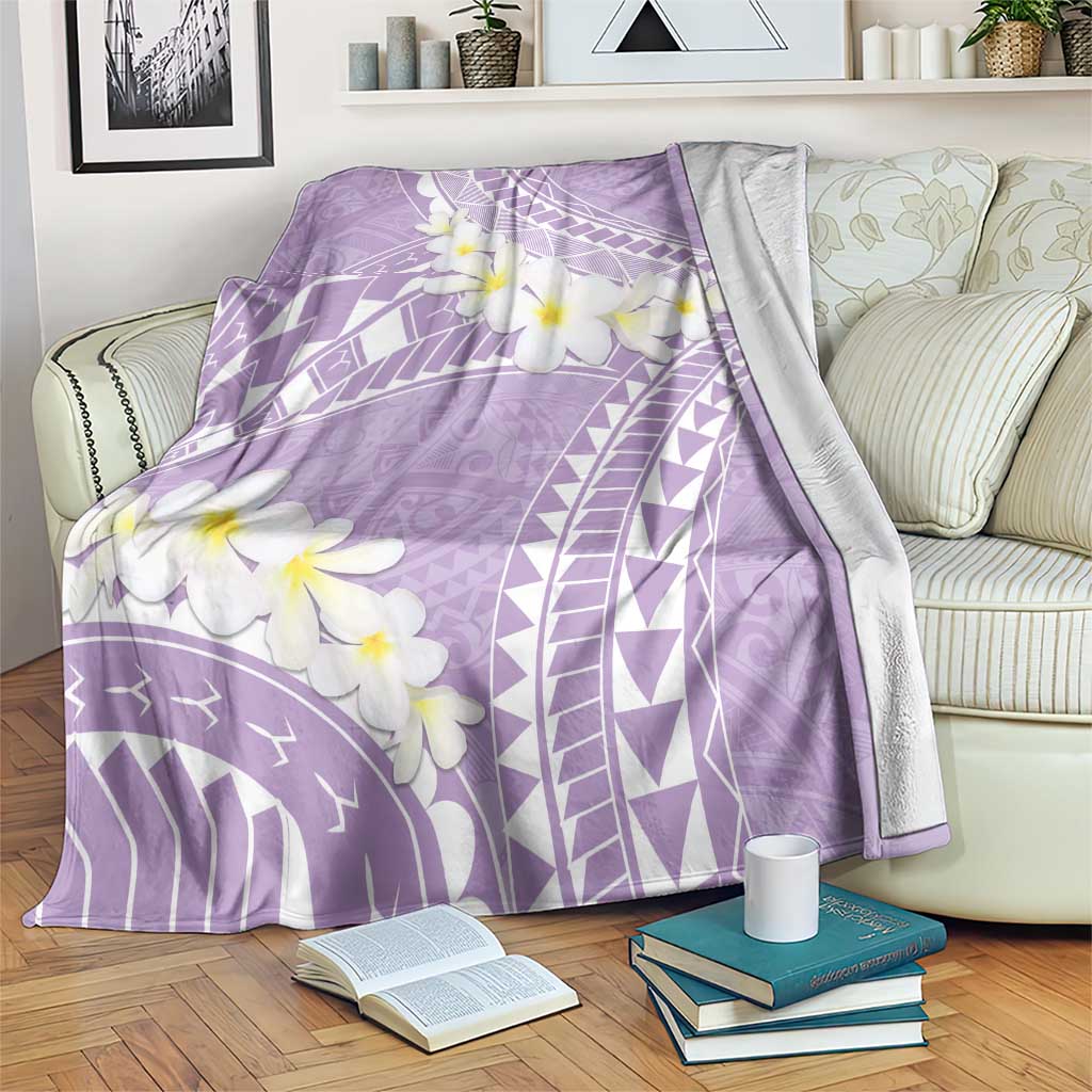 Polynesian Vintage Floral Blanket Lavender Motifs - Polynesian Pride