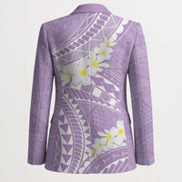 Polynesian Vintage Floral Blazer Lavender Motifs - Polynesian Pride