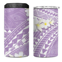 Polynesian Vintage Floral 4 in 1 Can Cooler Tumbler Lavender Motifs - Polynesian Pride