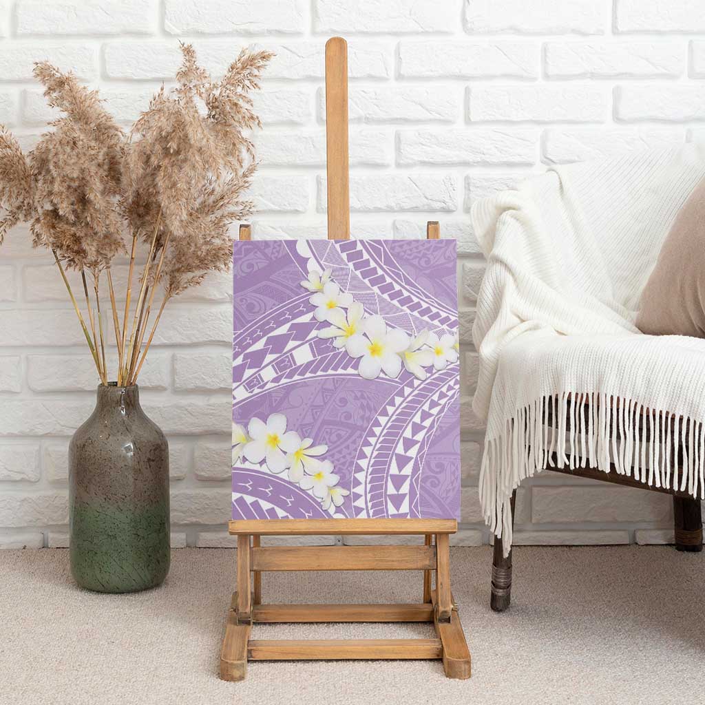 Polynesian Vintage Floral Canvas Wall Art Lavender Motifs - Polynesian Pride