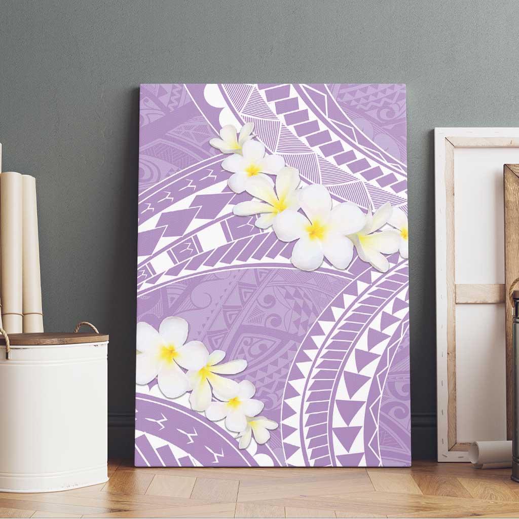 Polynesian Vintage Floral Canvas Wall Art Lavender Motifs - Polynesian Pride
