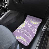 Polynesian Vintage Floral Car Mats Lavender Motifs - Polynesian Pride