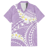 Polynesian Vintage Floral Family Matching Long Sleeve Bodycon Dress and Hawaiian Shirt Lavender Motifs - Polynesian Pride