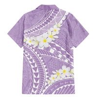 Polynesian Vintage Floral Family Matching Mermaid Dress and Hawaiian Shirt Lavender Motifs - Polynesian Pride