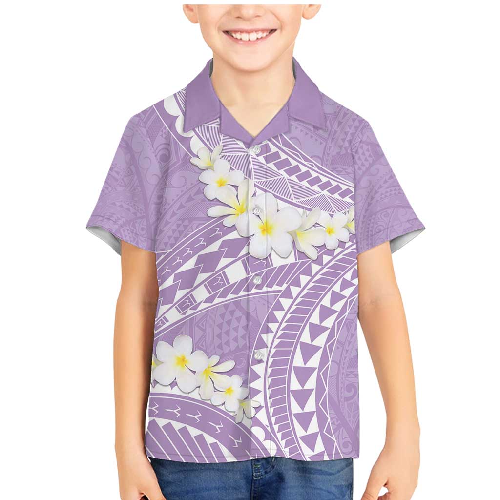 Polynesian Vintage Floral Family Matching Mermaid Dress and Hawaiian Shirt Lavender Motifs - Polynesian Pride