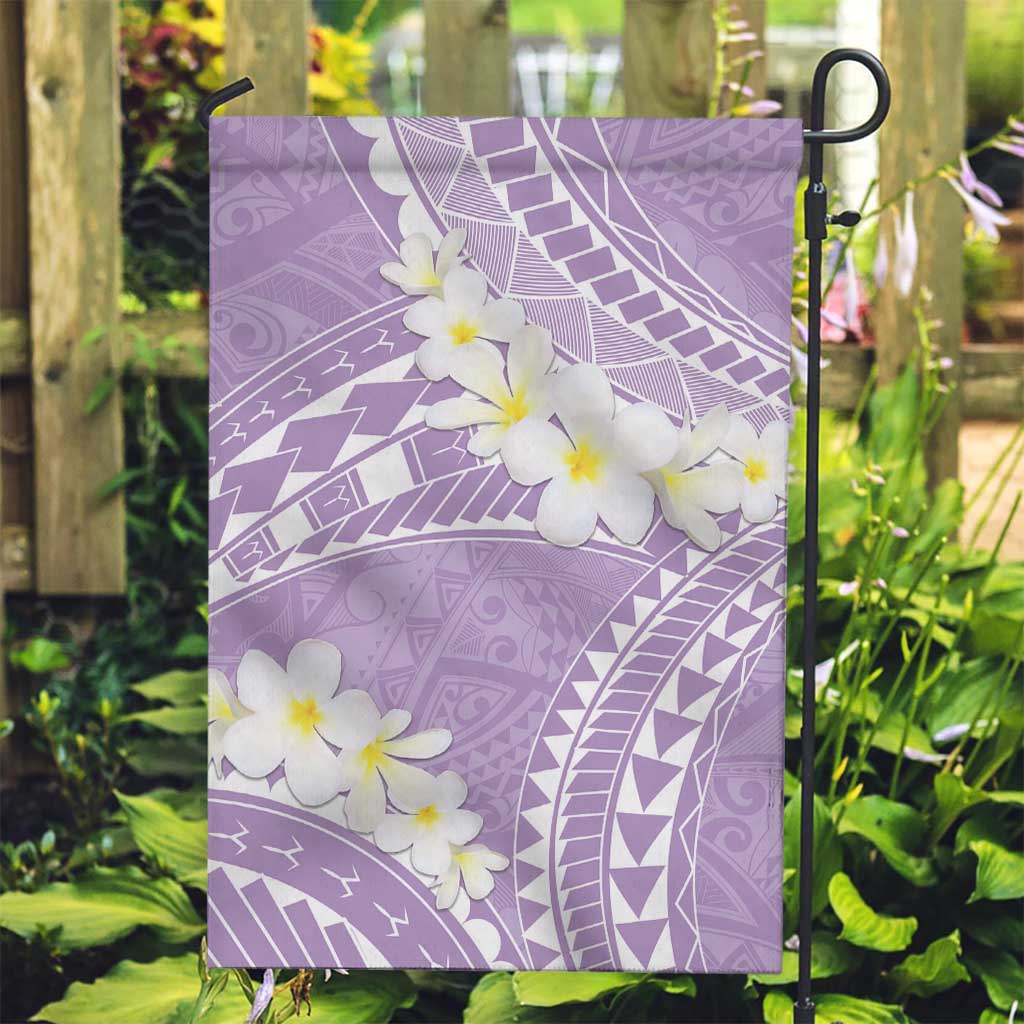 Polynesian Vintage Floral Garden Flag Lavender Motifs - Polynesian Pride