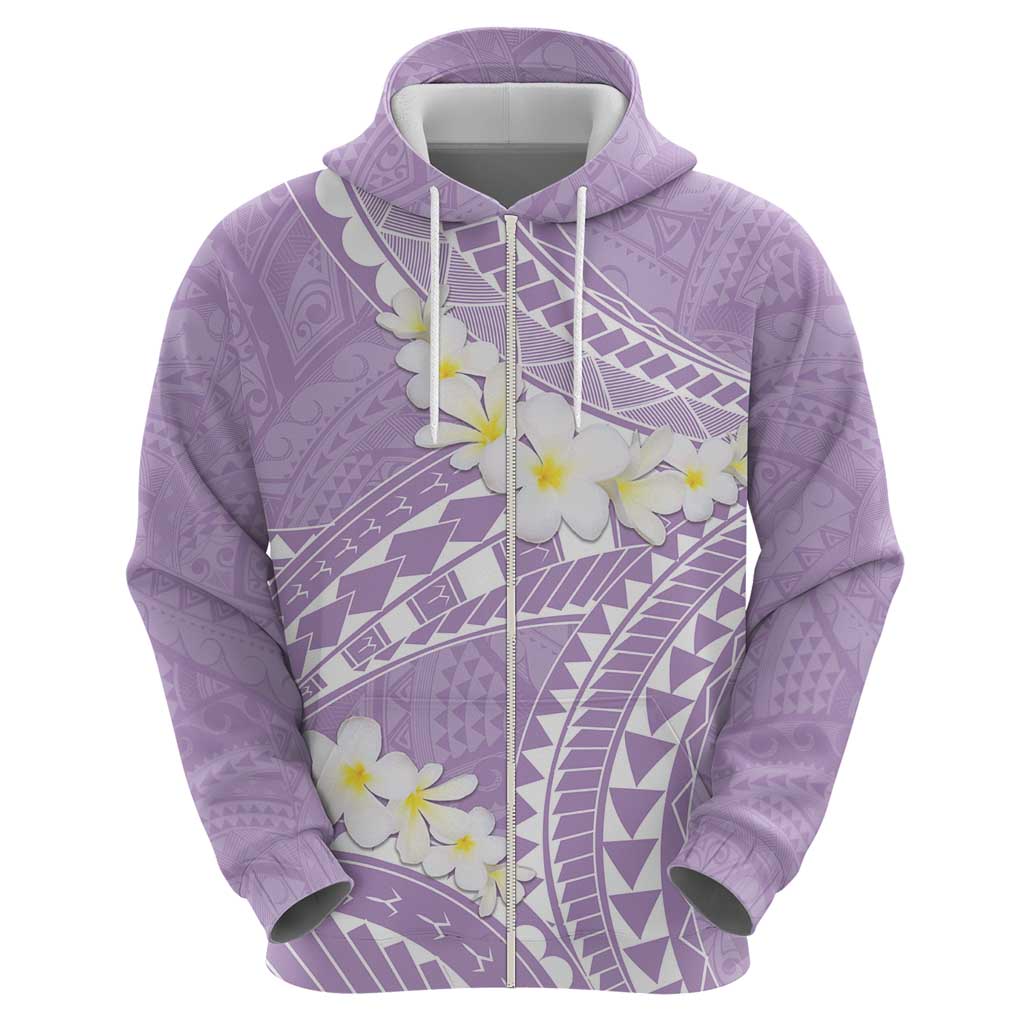 Polynesian Vintage Floral Hoodie Lavender Motifs - Polynesian Pride