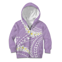 Polynesian Vintage Floral Kid Hoodie Lavender Motifs - Polynesian Pride