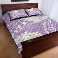 Polynesian Vintage Floral Quilt Bed Set Lavender Motifs - Polynesian Pride