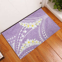 Polynesian Vintage Floral Rubber Doormat Lavender Motifs - Polynesian Pride