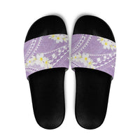 Polynesian Vintage Floral Slide Sandals Lavender Motifs - Polynesian Pride