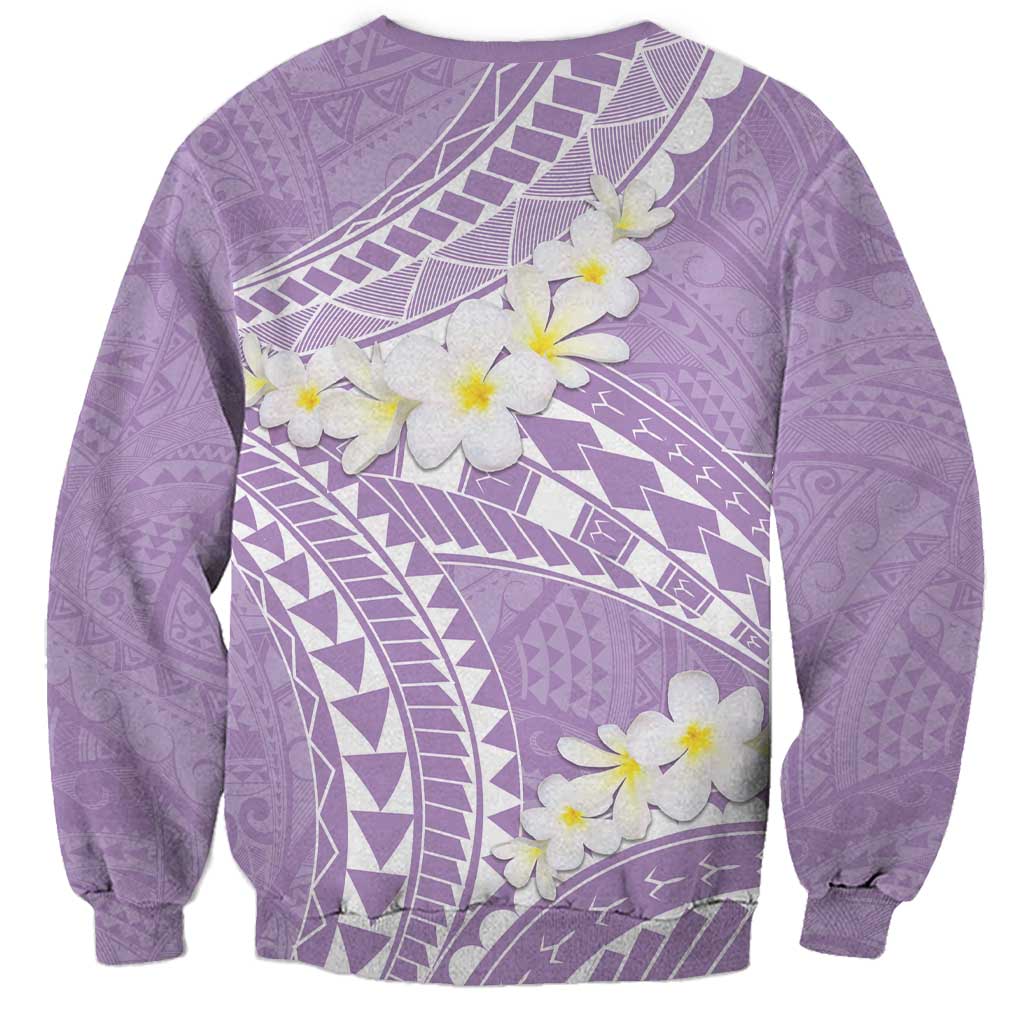 Polynesian Vintage Floral Sweatshirt Lavender Motifs - Polynesian Pride