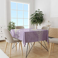 Polynesian Vintage Floral Tablecloth Lavender Motifs - Polynesian Pride