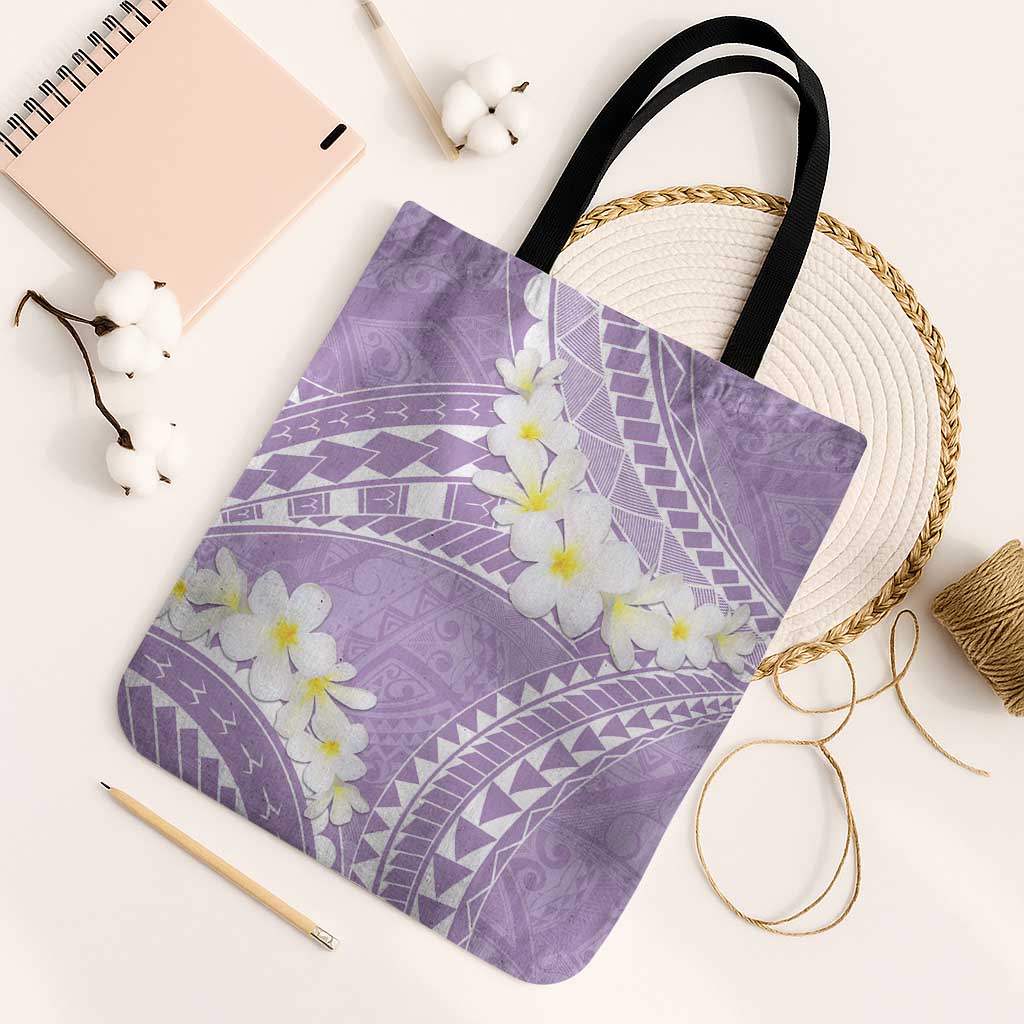 Polynesian Vintage Floral Tote Bag Lavender Motifs - Polynesian Pride
