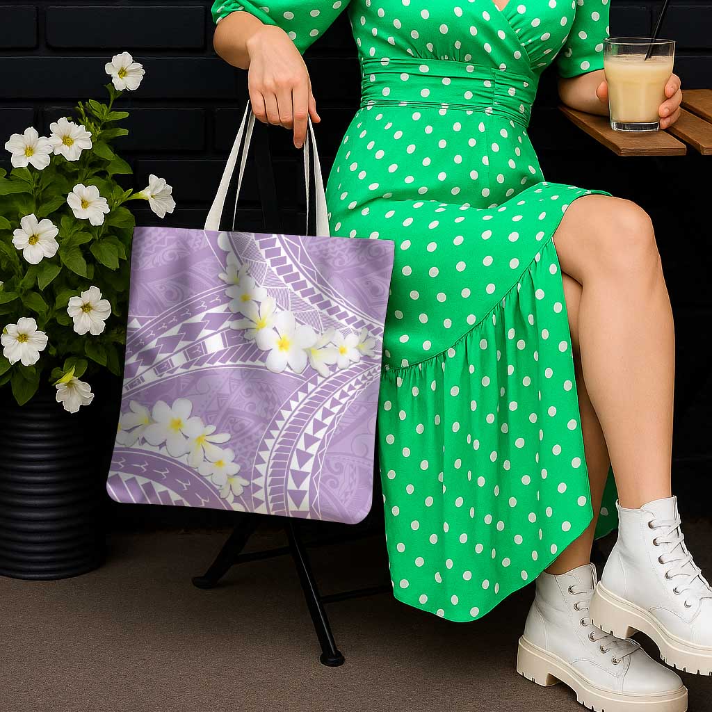 Polynesian Vintage Floral Tote Bag Lavender Motifs - Polynesian Pride