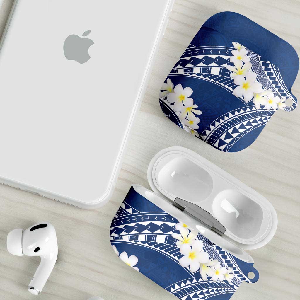 Polynesian Vintage Floral AirPods Case Navy Blue Motifs - Polynesian Pride