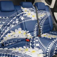 Polynesian Vintage Floral Back Car Seat Cover Navy Blue Motifs - Polynesian Pride