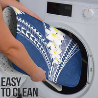 Polynesian Vintage Floral Bathroom Set Navy Blue Motifs - Polynesian Pride