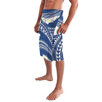 Polynesian Vintage Floral Lavalava Navy Blue Motifs - Polynesian Pride