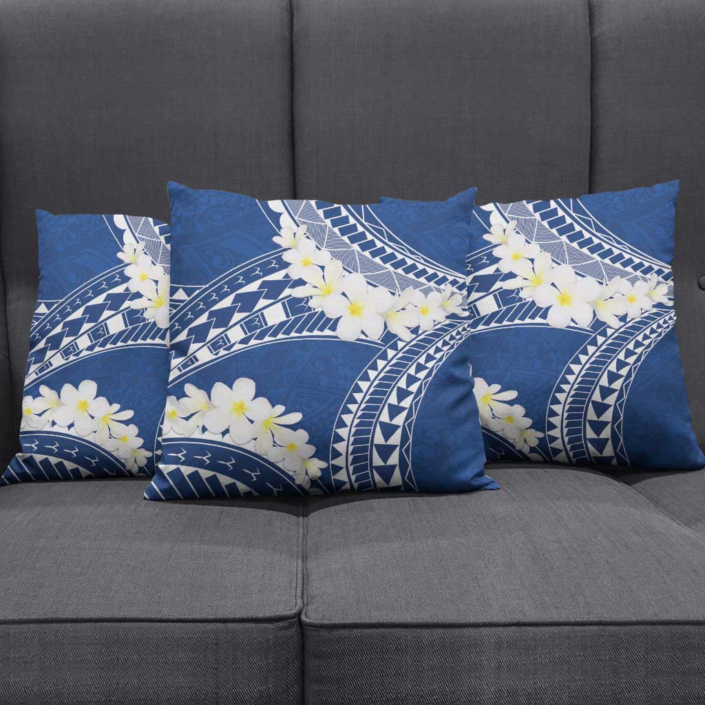 Polynesian Vintage Floral Pillow Cover Navy Blue Motifs - Polynesian Pride