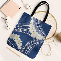 Polynesian Vintage Floral Tote Bag Navy Blue Motifs - Polynesian Pride