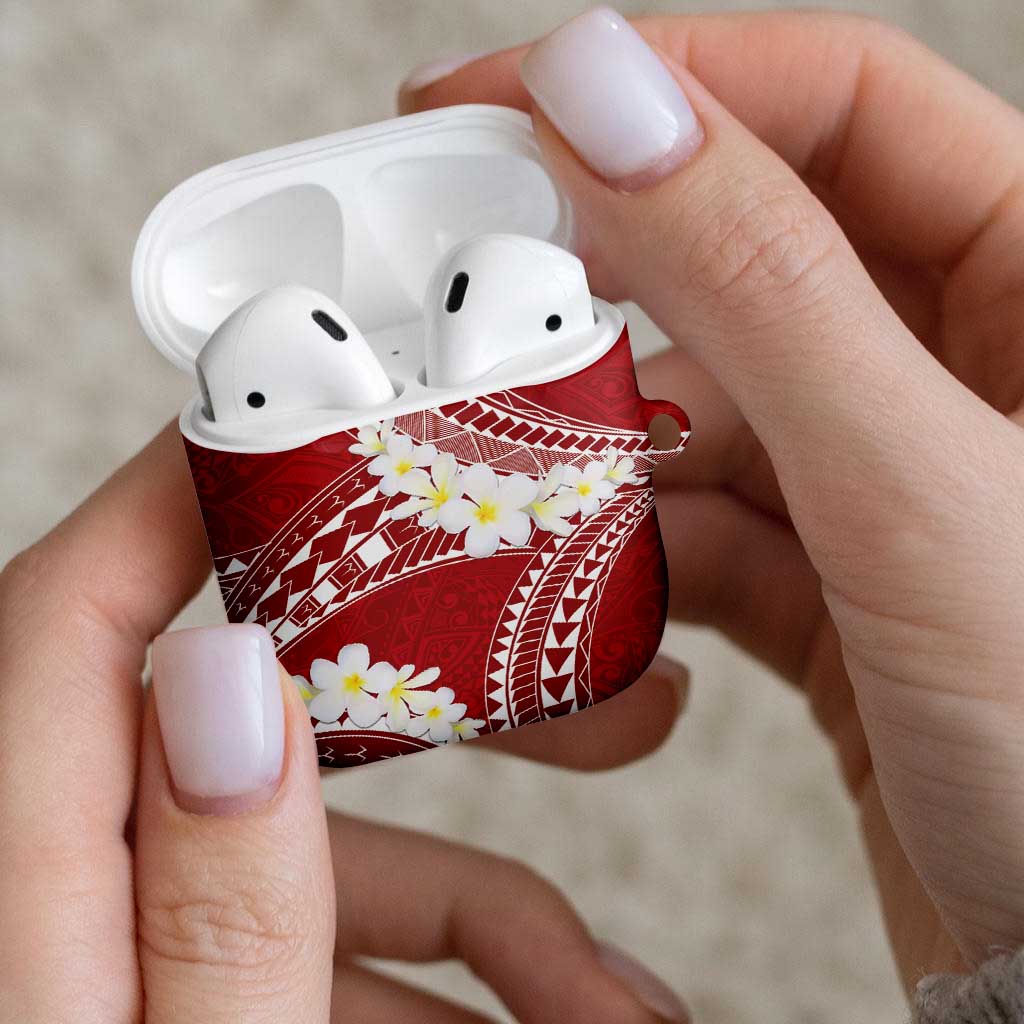 Polynesian Vintage Floral AirPods Case Scarlet Motifs - Polynesian Pride