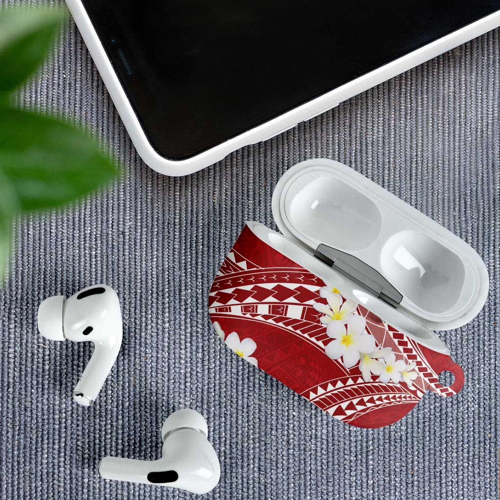Polynesian Vintage Floral AirPods Case Scarlet Motifs - Polynesian Pride