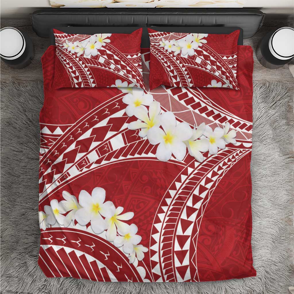 Polynesian Vintage Floral Bedding Set Scarlet Motifs - Polynesian Pride